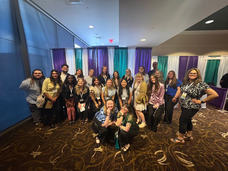 front row - Kira Harwood, Dr. Riser second row: Malachi Williams, Cheyanne Leger, Onii Bivens, Mary Burchette, Kaitlyn Vitale, Abby Shuren, Lesly Benitez, Nikki Franz, Morgan Delair third row: Jonathan Cortes, Cali Tindall, Elyssa Nealy, Ryleigh Miller, Dr. Brownlow, Makya Witmer, Lilly Henriksen, Allen Callahan, Dr. Klebaur, Bailey Brewer, Dr. Adams