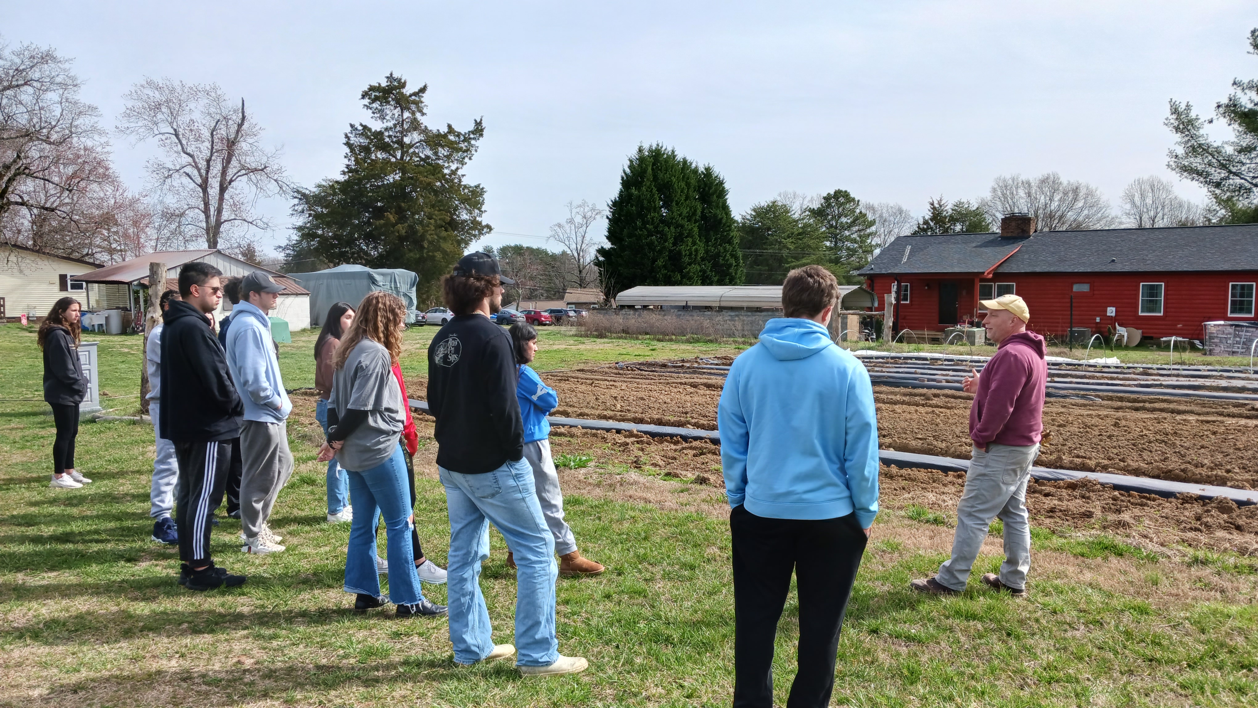 Students visit Downing Farms