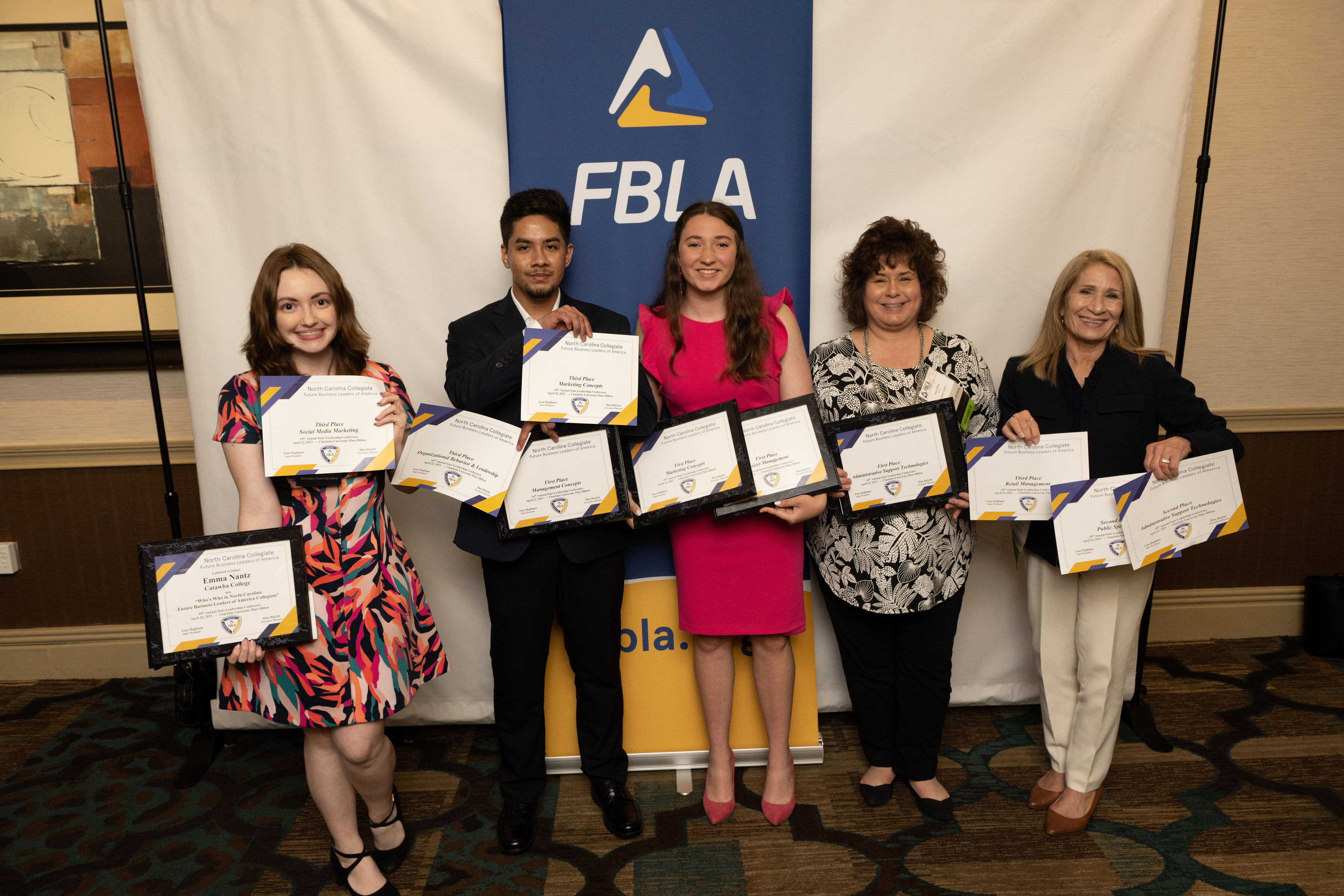 FBLA-C Students and advisors hold awards
