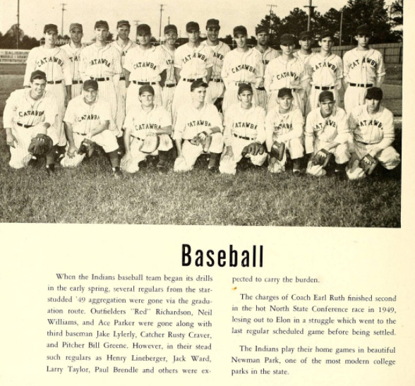 1950 Catawba Baseball Team