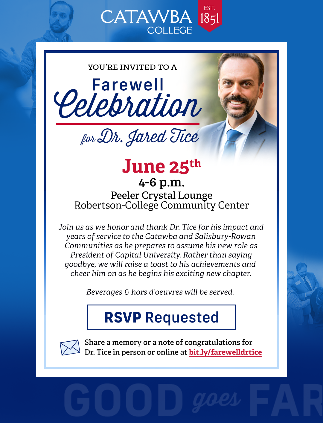 Farewell Celebration for Dr. Jared Tice
