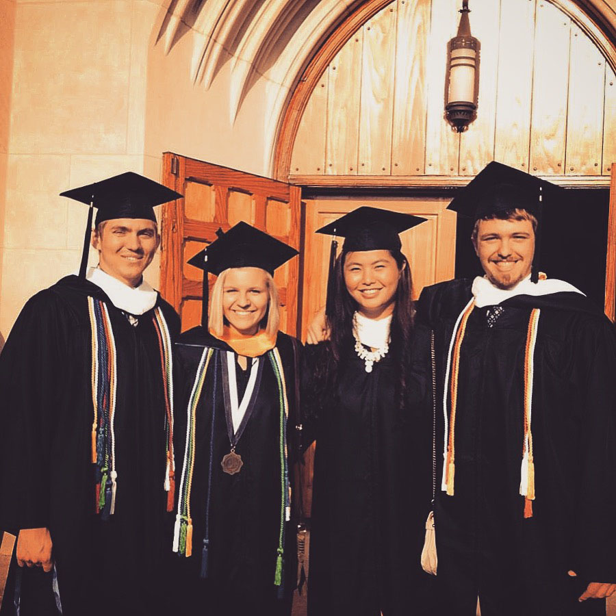 Emma Stoneberg '15 with fellow Graduates