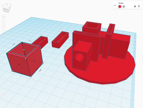 3D Model of a fluorometer on a modeling program