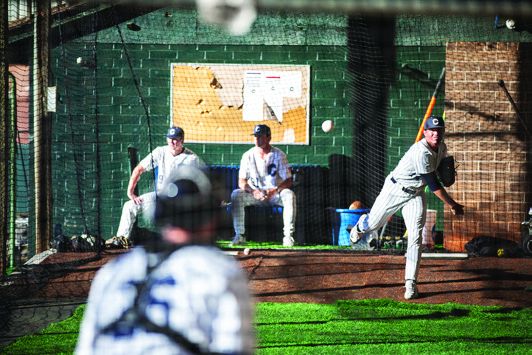 View of Pitcher from behind the catcher