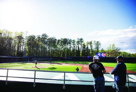 View of field from stands