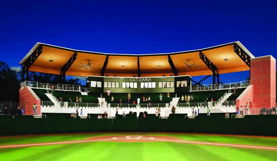 Night view of the fan stands