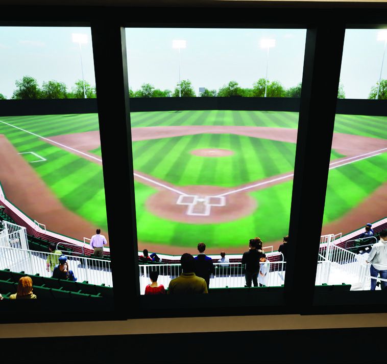 View from press box looking out over field