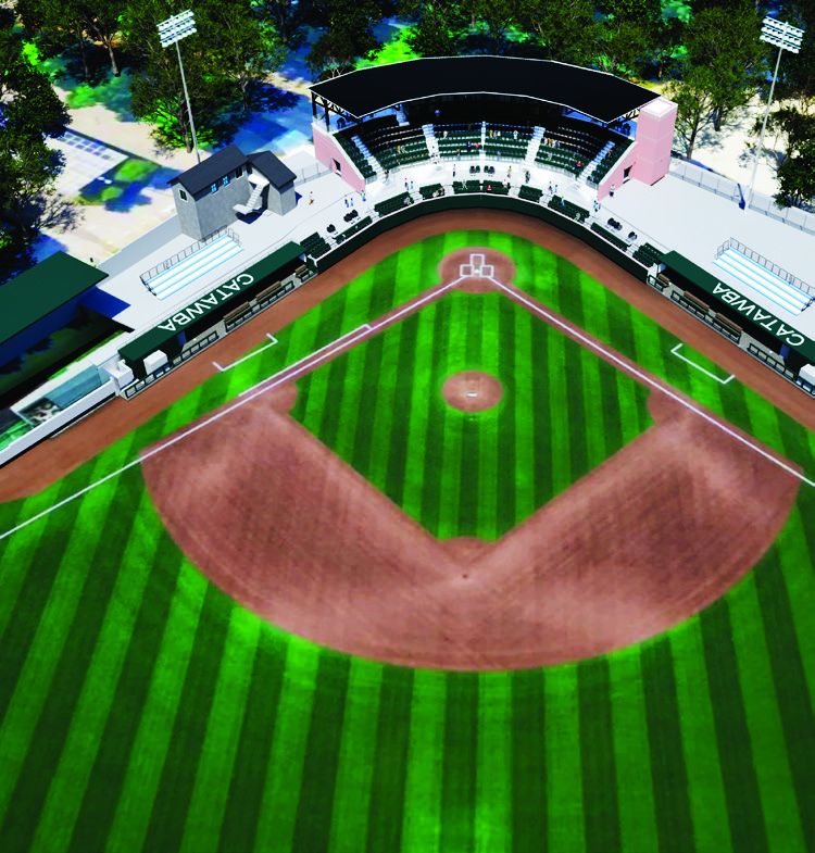 Aerial view of Newman Park with Phase II renovations